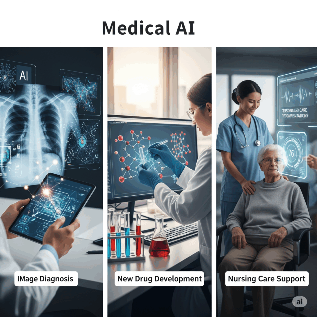 医療AIの活用事例 ― 画像診断から新薬開発、介護支援まで広がる応用